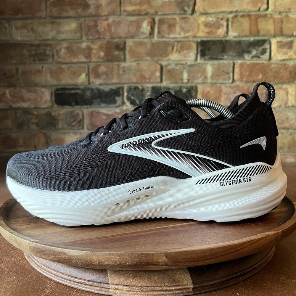 Brooks Glycerin GTS 22 Supportive Mens 11 Black White Running Shoes Sneakers - Picture 11 of 16